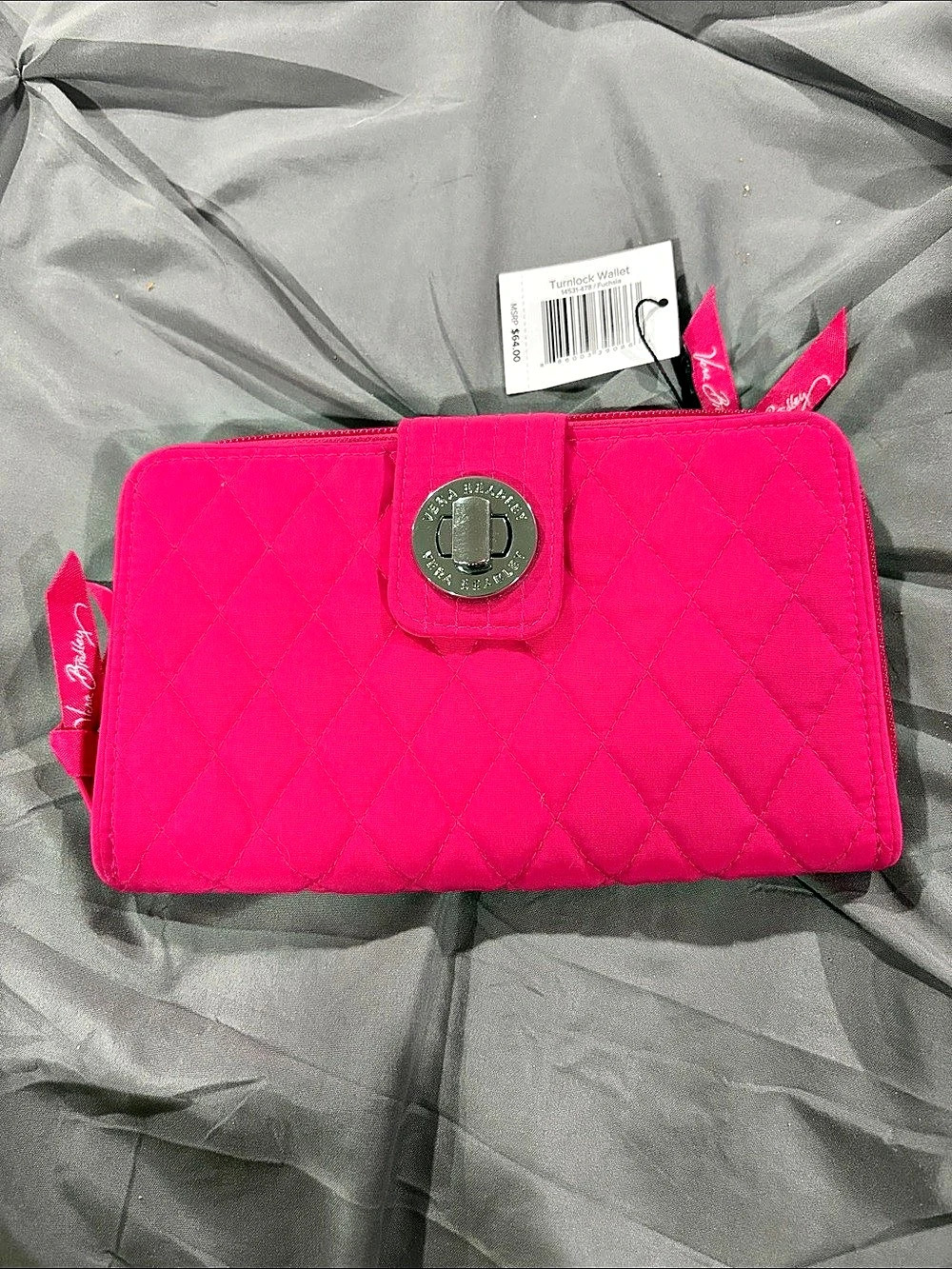 Vera Bradley Turnlock Wallet Quilted Pink
